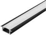 PERFIL EMBUTIR ARO PRETO 30MM X 20MM - 2 METROS