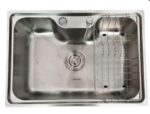 CUBA GOURMET COZINHA SIMPLES ACO INOX 201 C/ DOSADOR E CESTO 620 X 430MM - CUB013