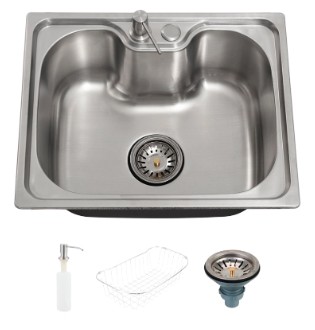 CUBA GOURMET COZINHA SIMPLES ACO INOX 201 P/ COZINHA 500X400MM CUB017