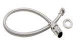 ENGATE CROMADO FLEXIVEL MALHA INOX TRANC. 40CM Z - ULTRA METAIS