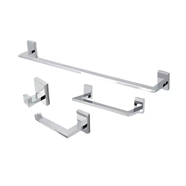 KIT BANHEIRO BAVARO CROMADO C/ 4 PC -