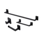 KIT BANHEIRO BAVARO PRETO C/ 4 PC -