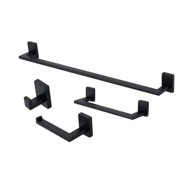 KIT BANHEIRO BAVARO PRETO C/ 4 PC -