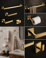 KIT BANHEIRO BAVARO DOURADO C/ 4 PC -