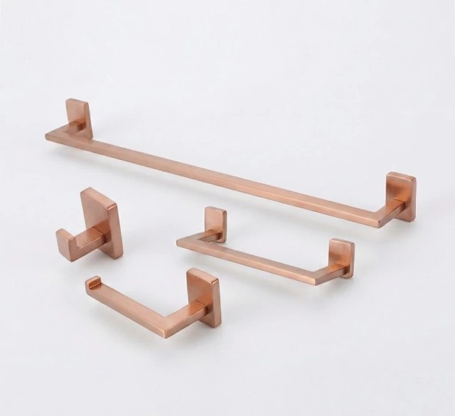 KIT BANHEIRO BAVARO ROSE GOLD C/ 4 PC -