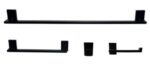 KIT BANHEIRO LUX SLIM PRETO C/ 4 PC -