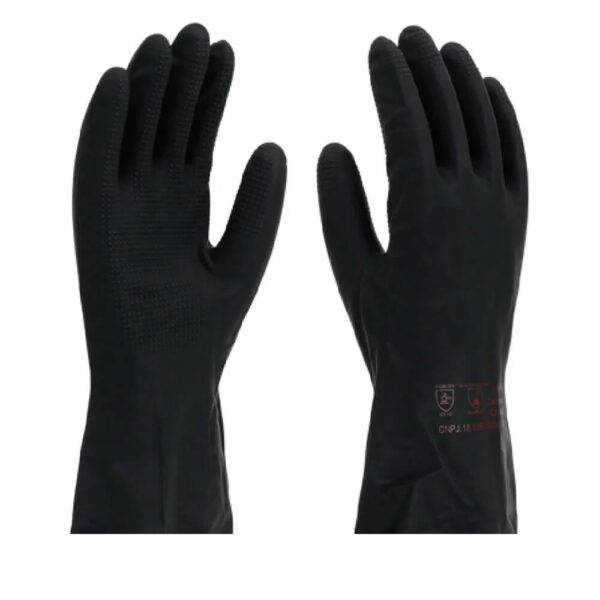 LUVA LATEX PRETA ANTIDERRAPANTE T. 7 (P) - IMBAT