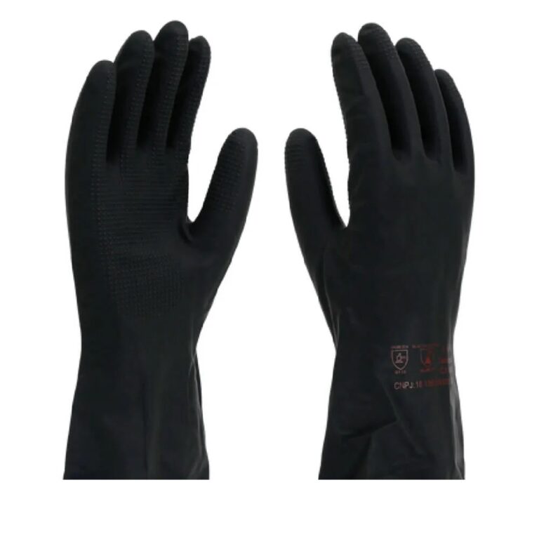LUVA LATEX PRETA ANTIDERRAPANTE T. 7 (P) - IMBAT