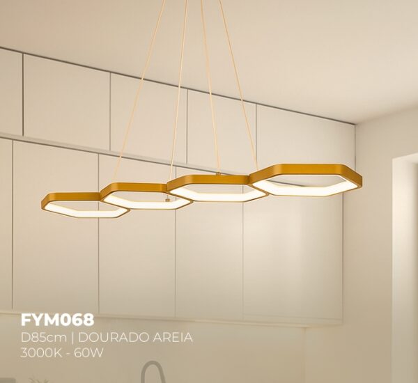 FYM068 - PENDENTE. ACAB.SAND GOLD-3000K - D85-60W