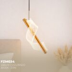 FZM034 - LUSTRE REDONDO ROSÉ TAMAMHO D40CM