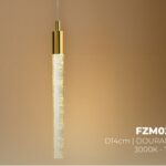 FZM027 - PEND. ALUM. 3CCT.5W -ACAB. GOLD