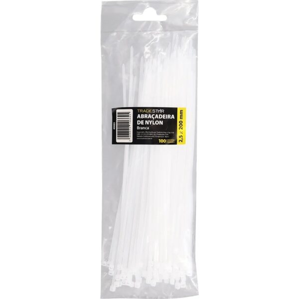 ABRAC NYLON BR 2.5MM X 200MM C/ 100 UN - TRADESTAR