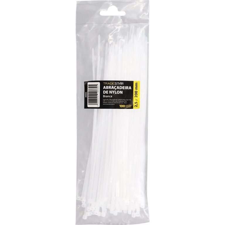 ABRAC NYLON BR 2.5MM X 200MM C/ 100 UN - TRADESTAR