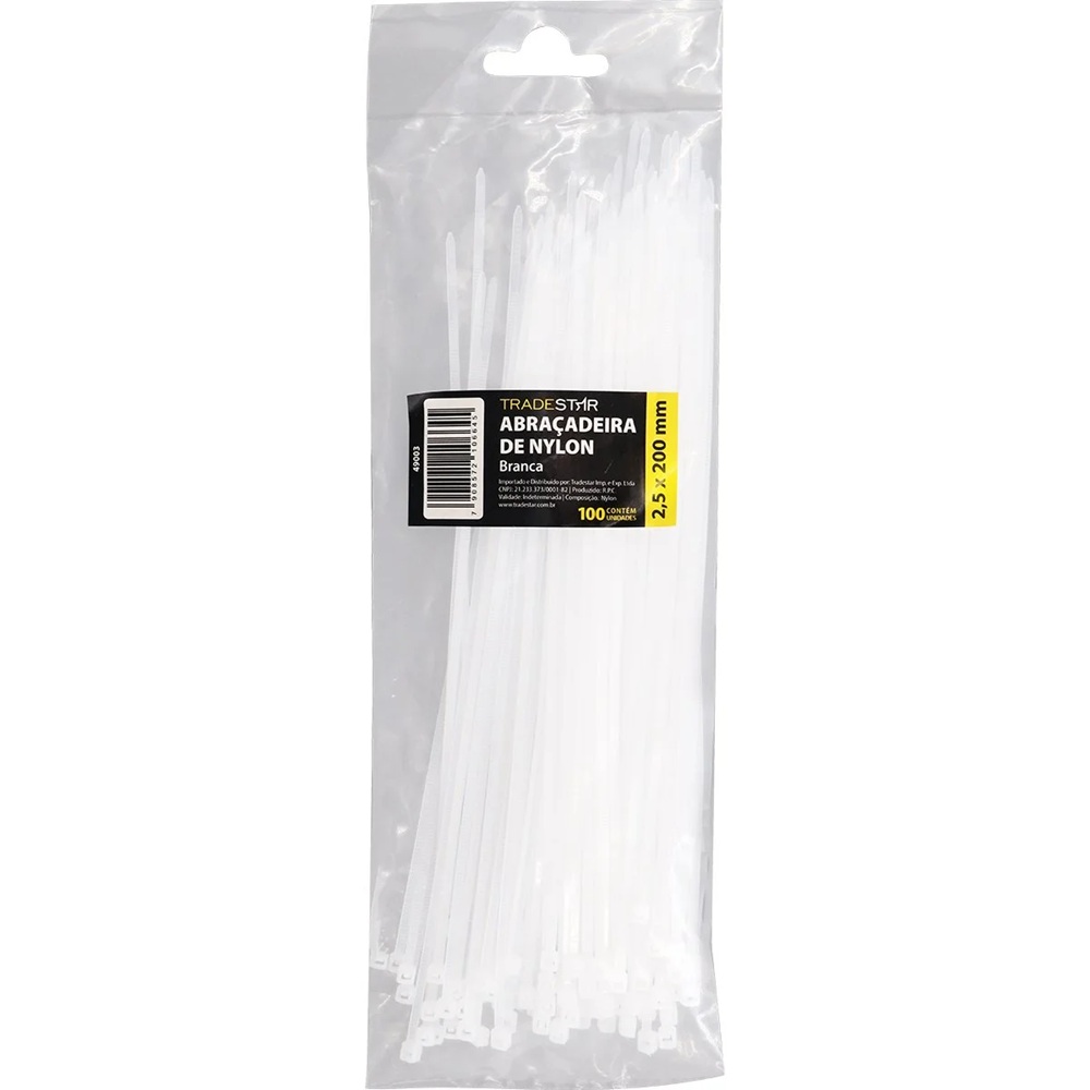 7e95923f-dbfb-44a1-9ee2-b27401dd5616 ABRAC NYLON BR 2.5MM X 200MM C/ 100 UN - TRADESTAR