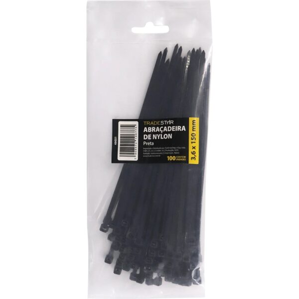 ABRAC NYLON PR 3.6MM X 150MM C/ 100 UN - TRADESTAR