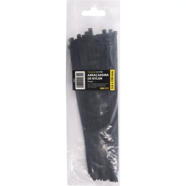 ABRAC NYLON PR 3.6MM X 250MM C/ 100 UN - TRADESTAR