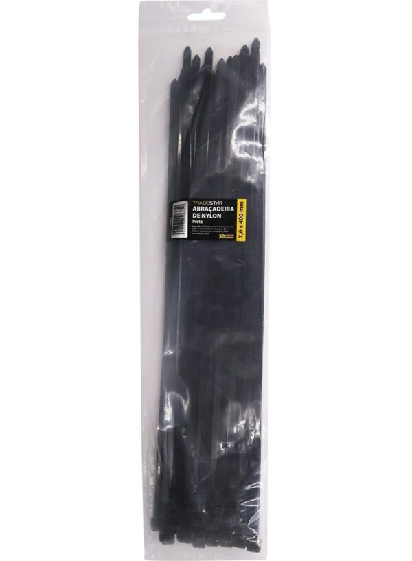 ABRAC NYLON PR 7.6MM X 400MM C/ 50 UN - TRADESTAR