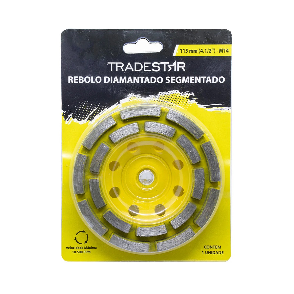 21c7be88-da48-4577-9be3-18ed0425d39b REBOLO DIAMANTADO SEGMENTADO 115MM X M14 - TRADESTAR