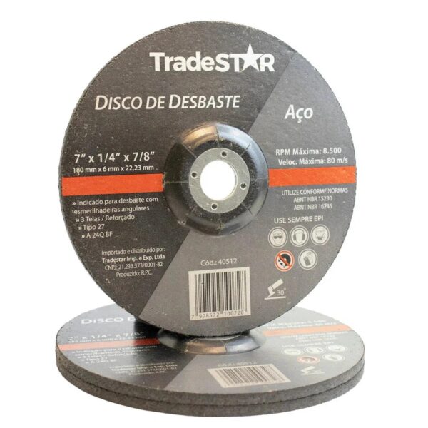 DISCO DESBASTE 7'' X 1/4 X 7/8 - TRADESTAR