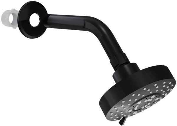 CHUVEIRO ARTICULADO REDONDO C/ REGULAGEM DE JATO BLACK - BLUKIT