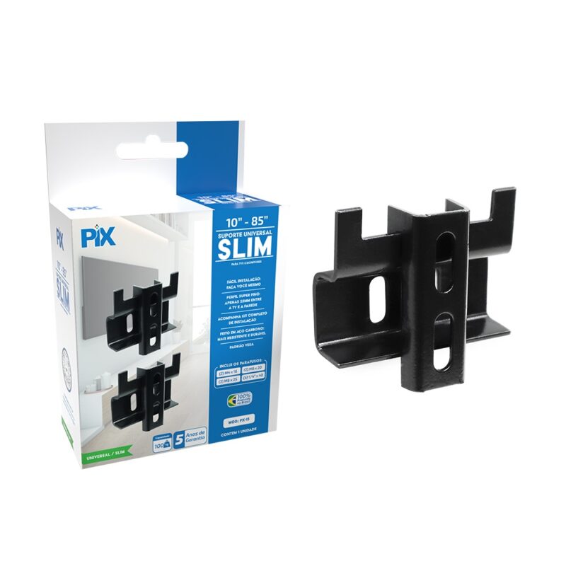 SUPORTE TV FIXO UNIVERSAL 10'' A 85'' REFORCADO - PIX