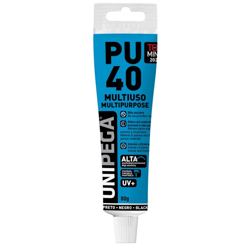 ADESIVO PU 40 MULTIUSO PRETO 80G - UNIPEGA