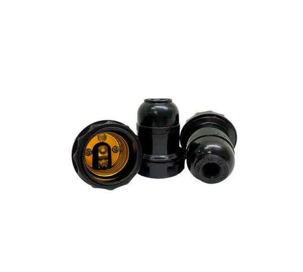 RECEPTACULO E27 BOCAL PENDENTE P/ ABAJUR PRETO - MELFI