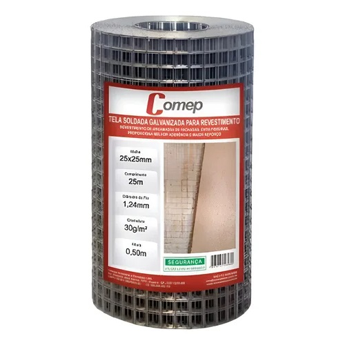 TELA REBOCO (REVEST) 1.24MM X 0,50M X 25M - COMEP