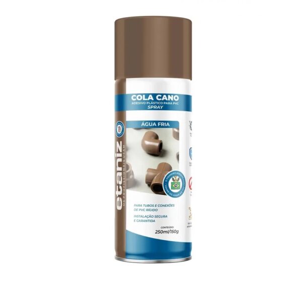 COLA CANO ADESIVO PLASTICO PVC AGUA FRIA 250ML/150G - ETANIZ