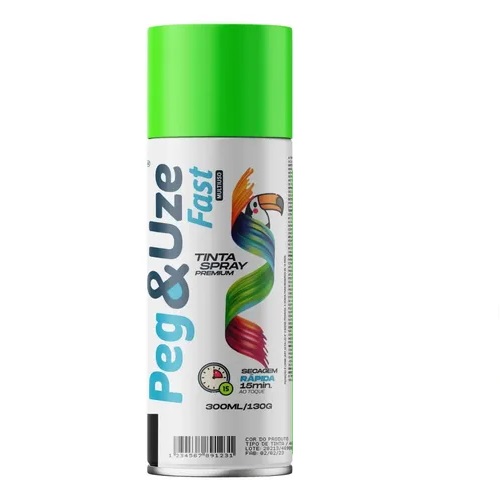 TINTA SPRAY LUMINOSA VERDE 300ML/130G - PEG&UZE