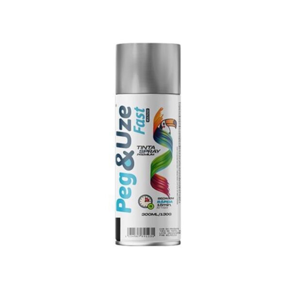 TINTA SPRAY METALICA CROMADA 300ML/130G - PEG&UZE