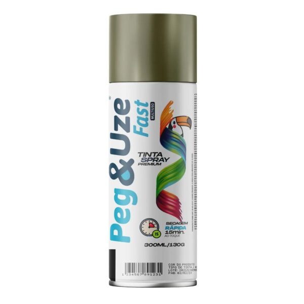 TINTA SPRAY METALICA OURO 300ML/130G - PEG&UZE