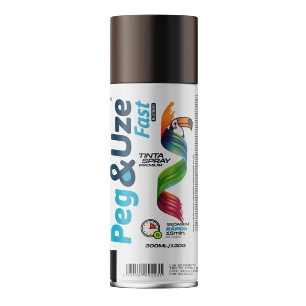 TINTA SPRAY USO GERAL MARROM 300ML/130G - PEG&UZE