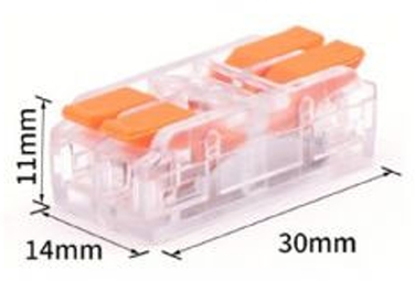 CONECTOR DE EMENDA RAPIDA CRISTAL 2 VIAS C/ 50UN - EXBOM