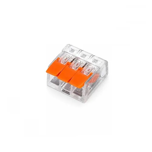 CONECTOR DE EMENDA RAPIDA CRISTAL FLAT 3 VIAS C/ 100UN - EXBOM