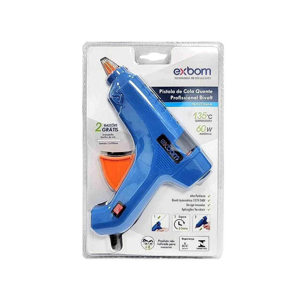 0701ca43-fb51-4cae-9c93-4bdcd5835b97 PISTOLA COLA QUENTE 60W BIV. Com interruptor liga/desliga - EXBOM
