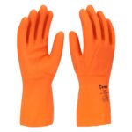 LUVA LATEX LARANJA REFORCADA T. 8 (M) - IMBAT