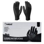LUVA NITRILCA PRETA HEAVY DESCARTAVEL C/ 50 UN T. 7 (P) - IMBAT
